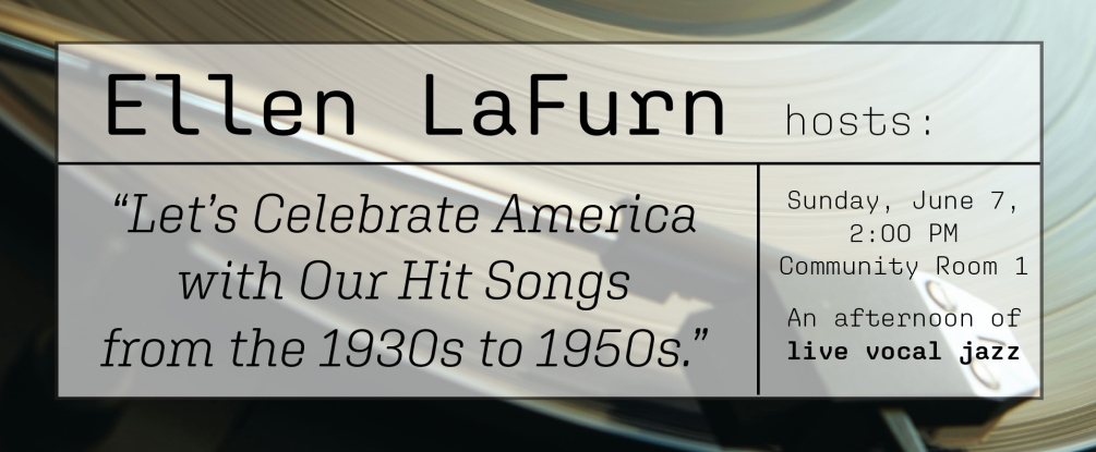 Ellen LaFurn, Live Jazz performance, June 7, 2:00