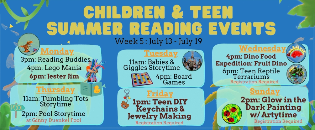 Children and Teen Summer Reading week 5